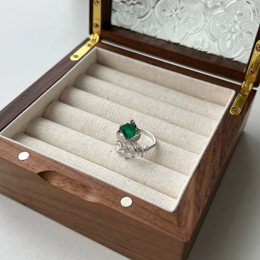 Women's S925 Sterling Silver Ring New Fine Gem Water Drop Geometric Bow Pagoda with Lab Diamond Gemstone Rings
