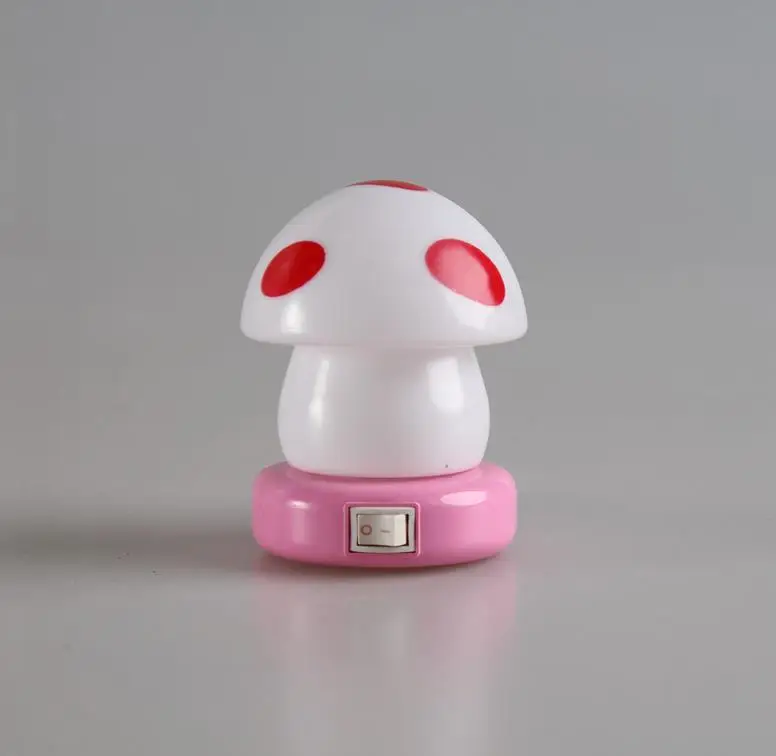 OEM W079 mini switch plug in mushroom LED night light cute gift For Children Baby Bedroom