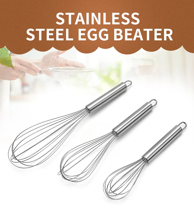 3 Pack Classical Design Manual Stainless Steel Egg Whisk Egg Beater With  Balloon Shape For Cooking - Buy 3 Pack Classical Design Manual Stainless  Steel Egg Whisk Egg Beater With Balloon Shape