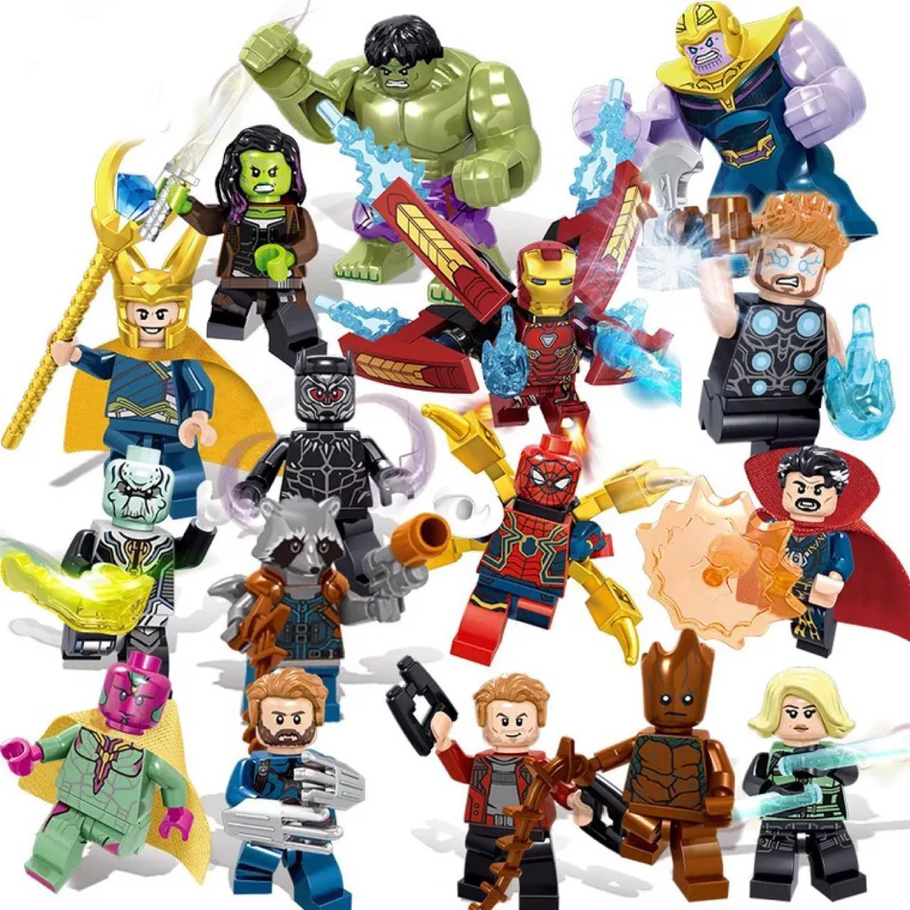 34044 Hot Sale 16 Pcs/lot Marvel Super Heroes Endgame Mini Action