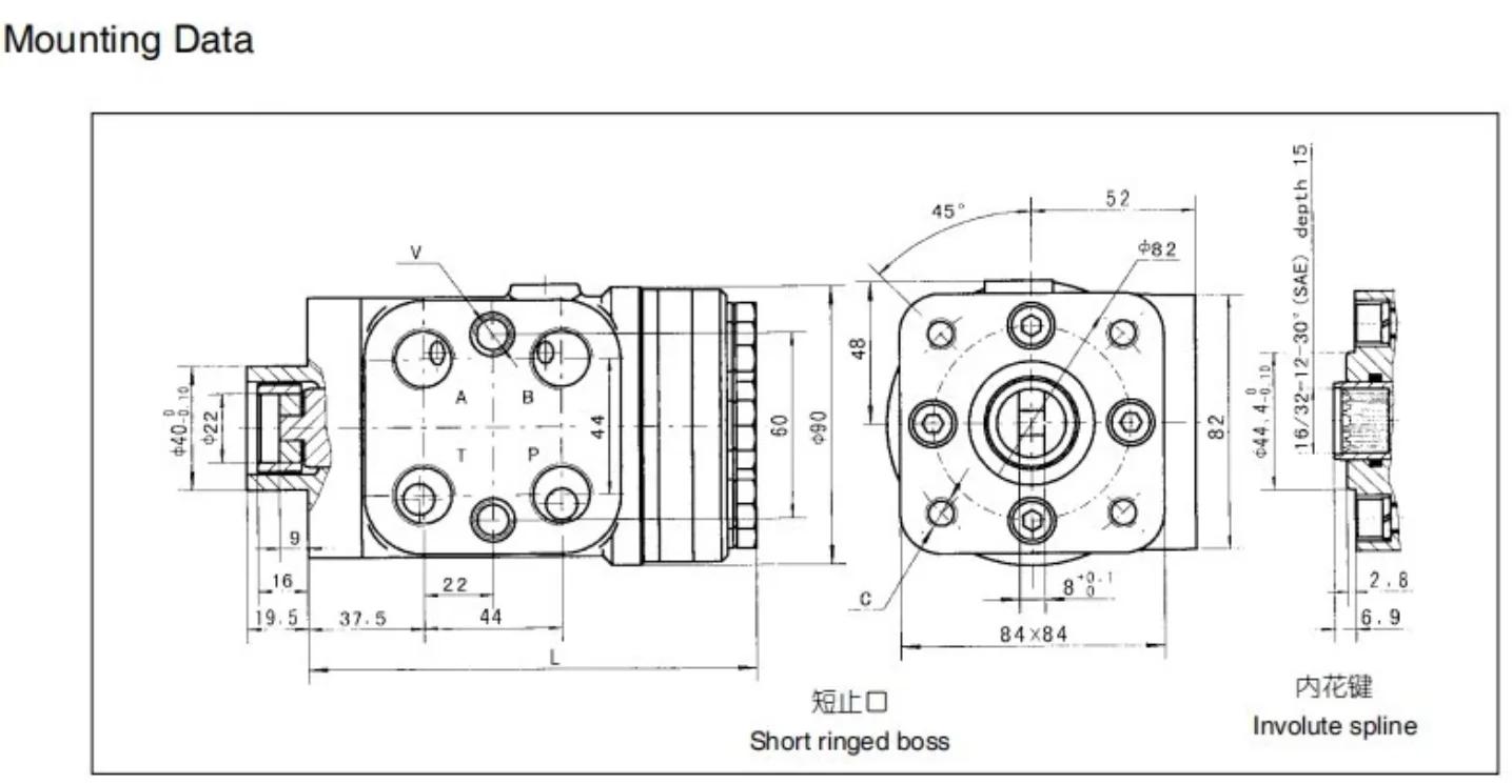 Hydraulic Steering Control Units Bzz1,Bzz2,Bzz3 Orbitrol Steering Part