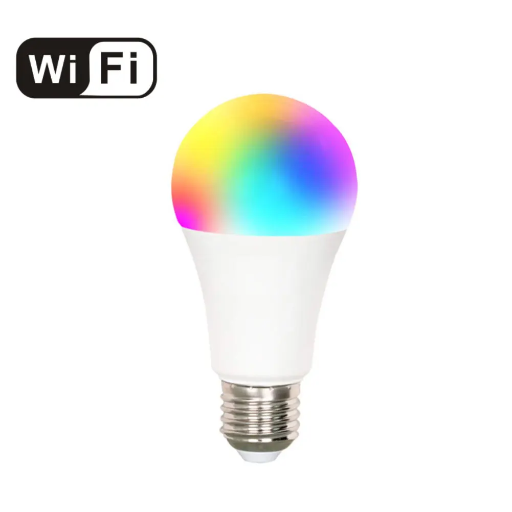 Smart  light bulb dimmable multicolored  RGB + Daylight + Warm white WiFi  led bulb 7 w , works with alexa google home