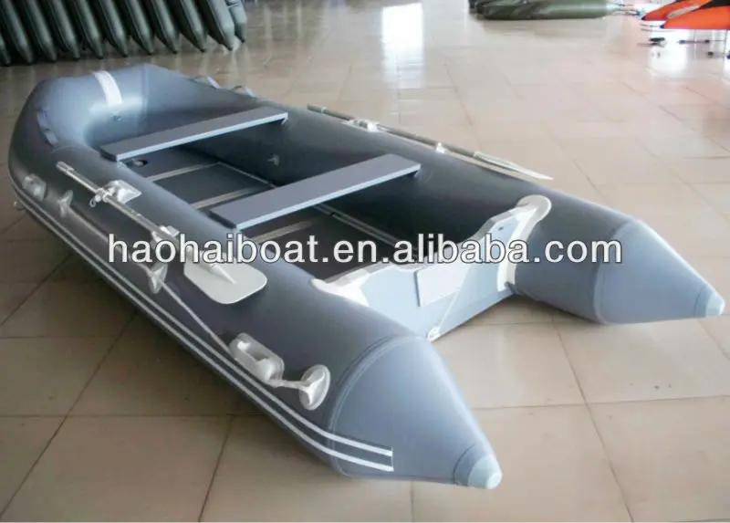 9.8ft 300cm Plywood Floor Inflatable Fishing Dinghy Pontoon Tender Boat