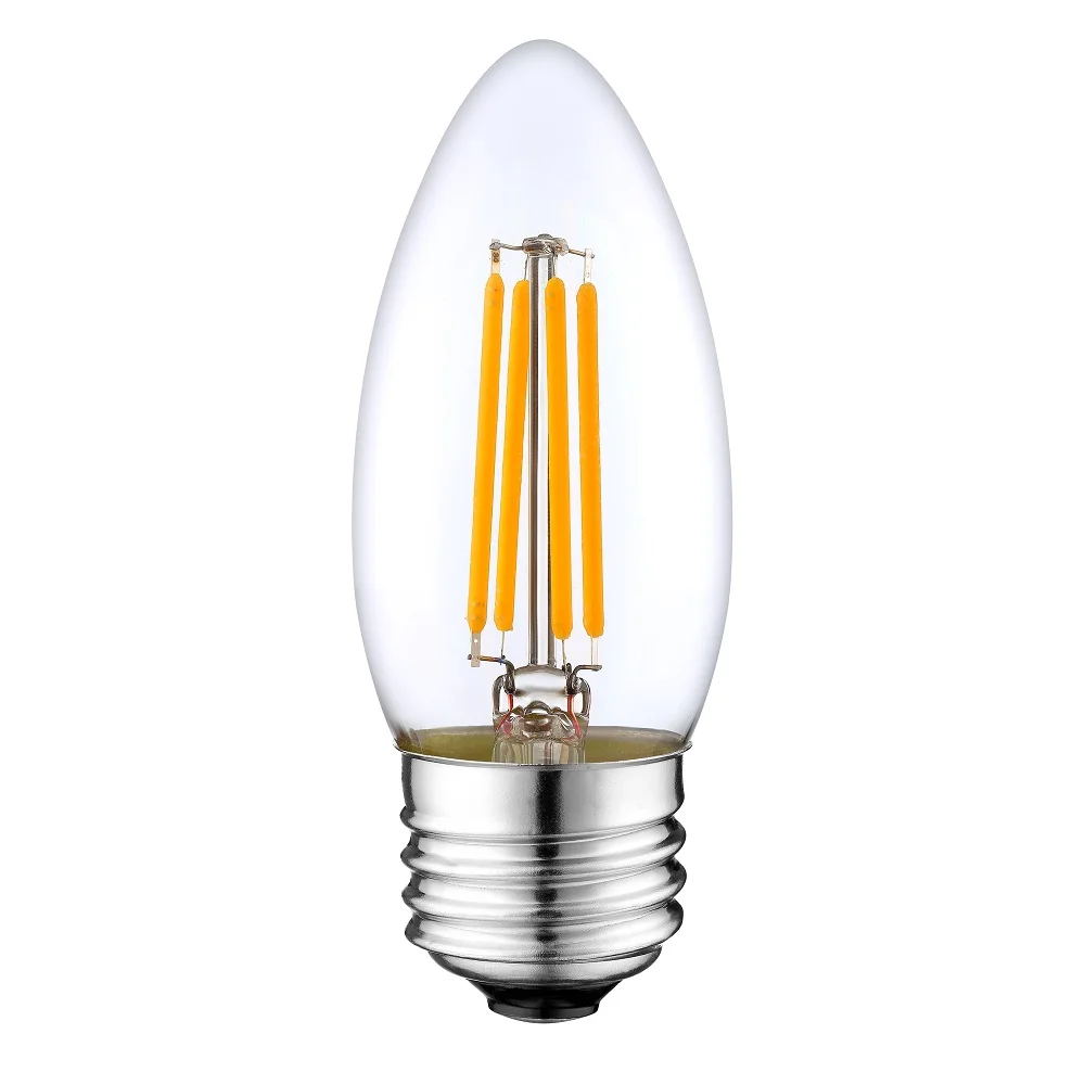 Approved LED Filament Bulb Amber Golden Glass ST64 6W Vintage LED Bulb