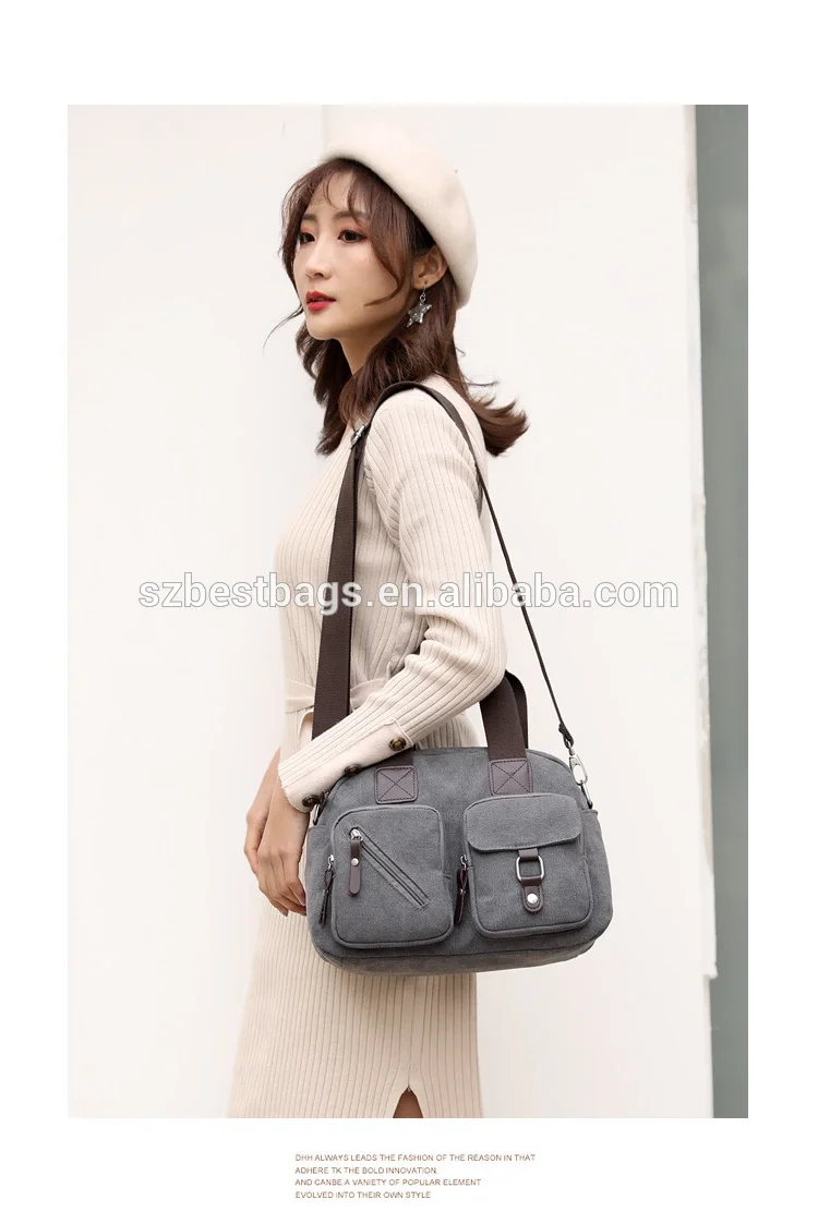 canvas leather bag