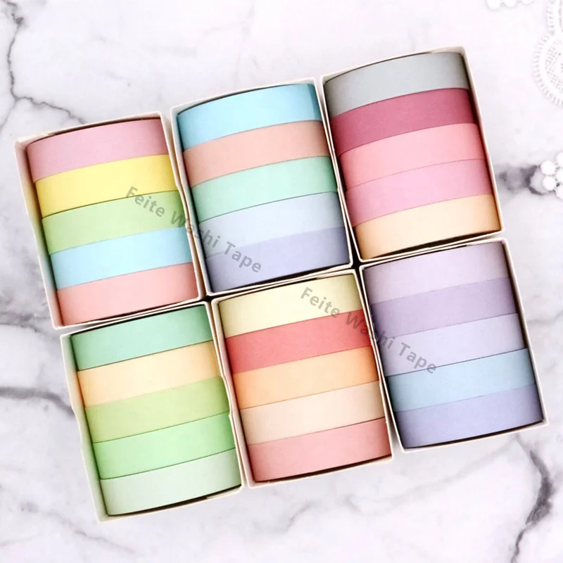 

Rainbow washi tape,50 Rolls, Cmyk and foil custom washi tape