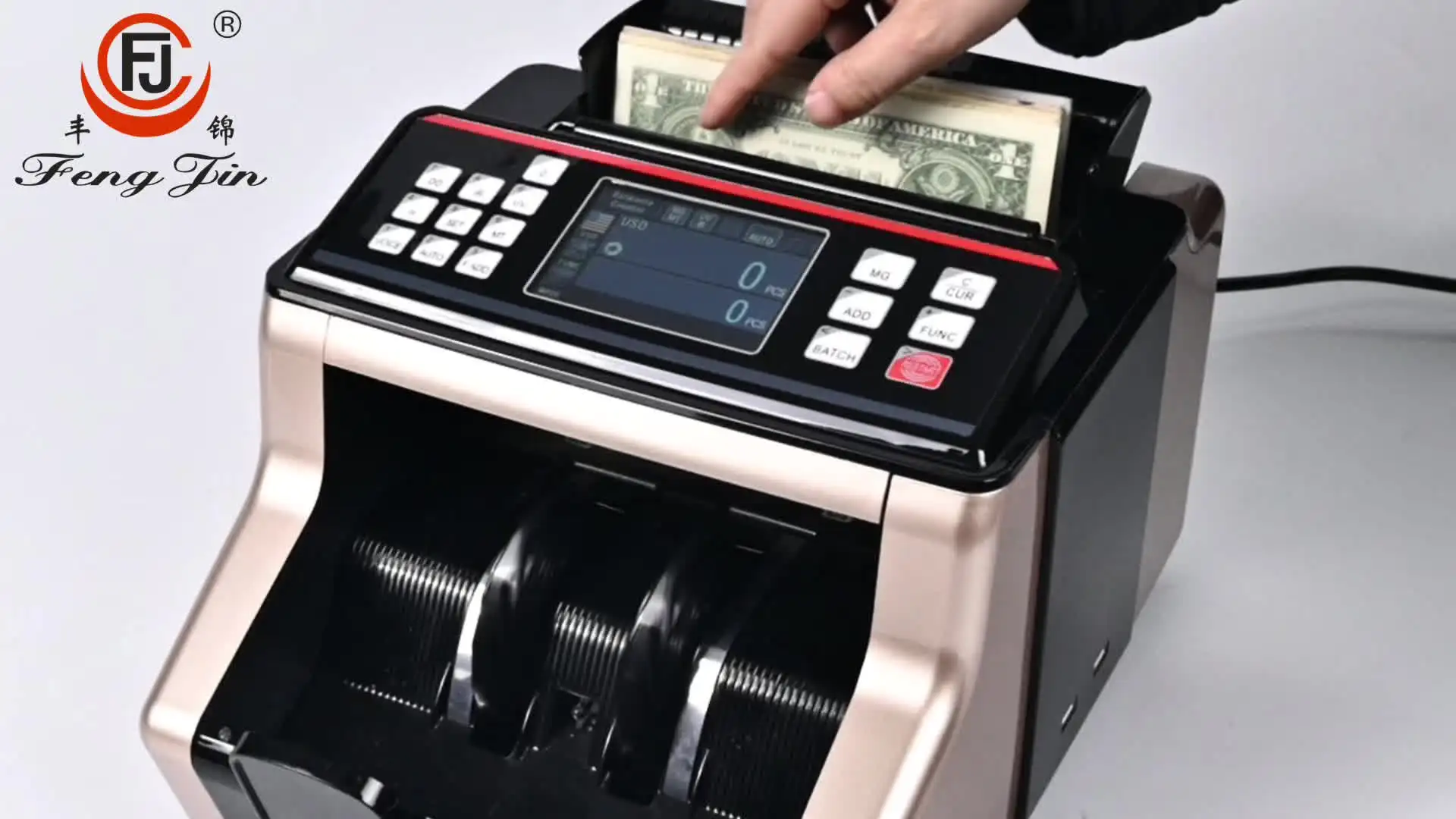 FJ-2830 Money Counter, 1000pcs/min High Speed, TFT LCD Screen, UV