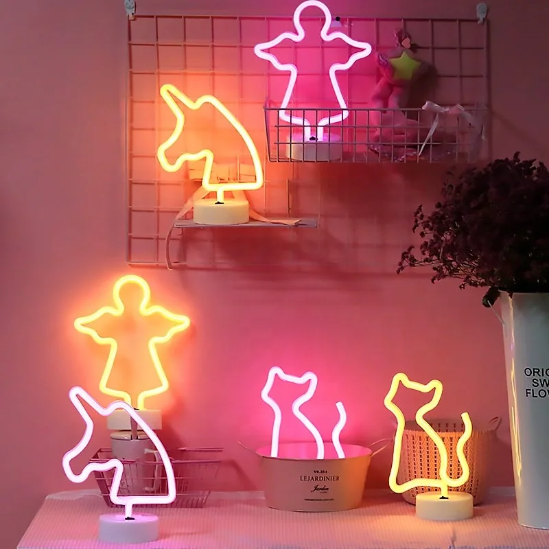 Rainbow Led Neon Light Sign Holiday Xmas Party Wedding Decorations Kids Room Home Decor led neon rope  light words sign