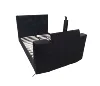 Modern high quality leather TV bed for bedroom