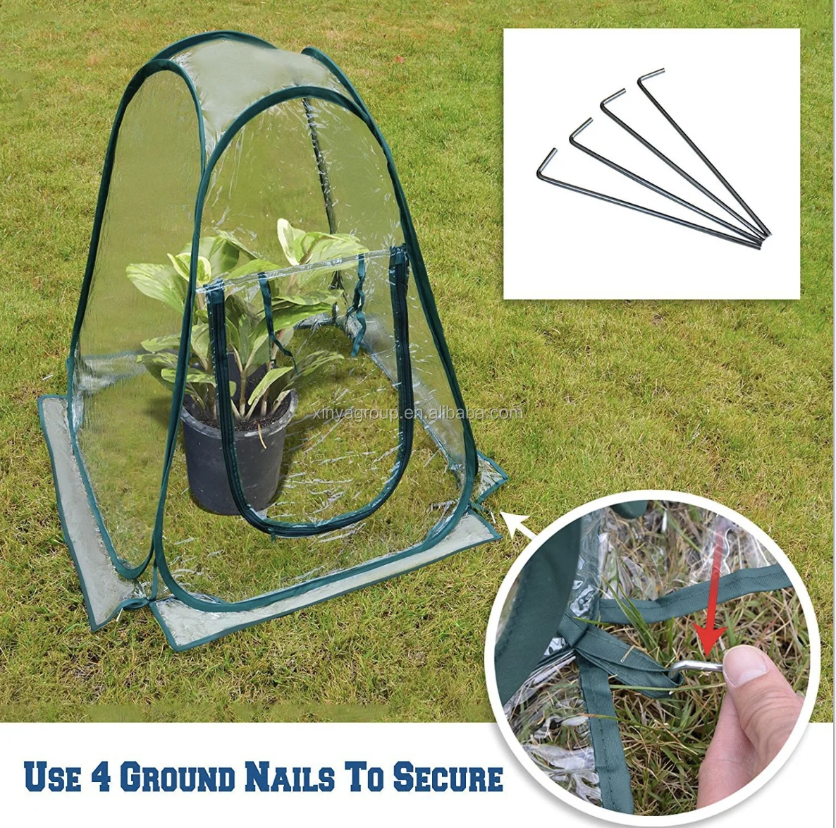 Pop Up Mini Greenhouse With Clear Pvc Plant Cover Buy Pop Up