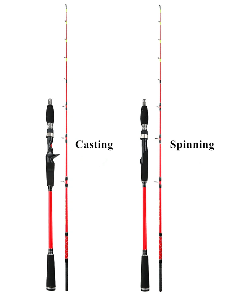 1.5m 1.68m 1.8m En Fiber De Carbone Mer Basse Canne À Pêche 23 Sections en fibre de carbone Spinning Moulage Canne à
