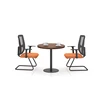 Round Melamine MFC Office Furniture Table New Design Small Office Wooden Discussion Table