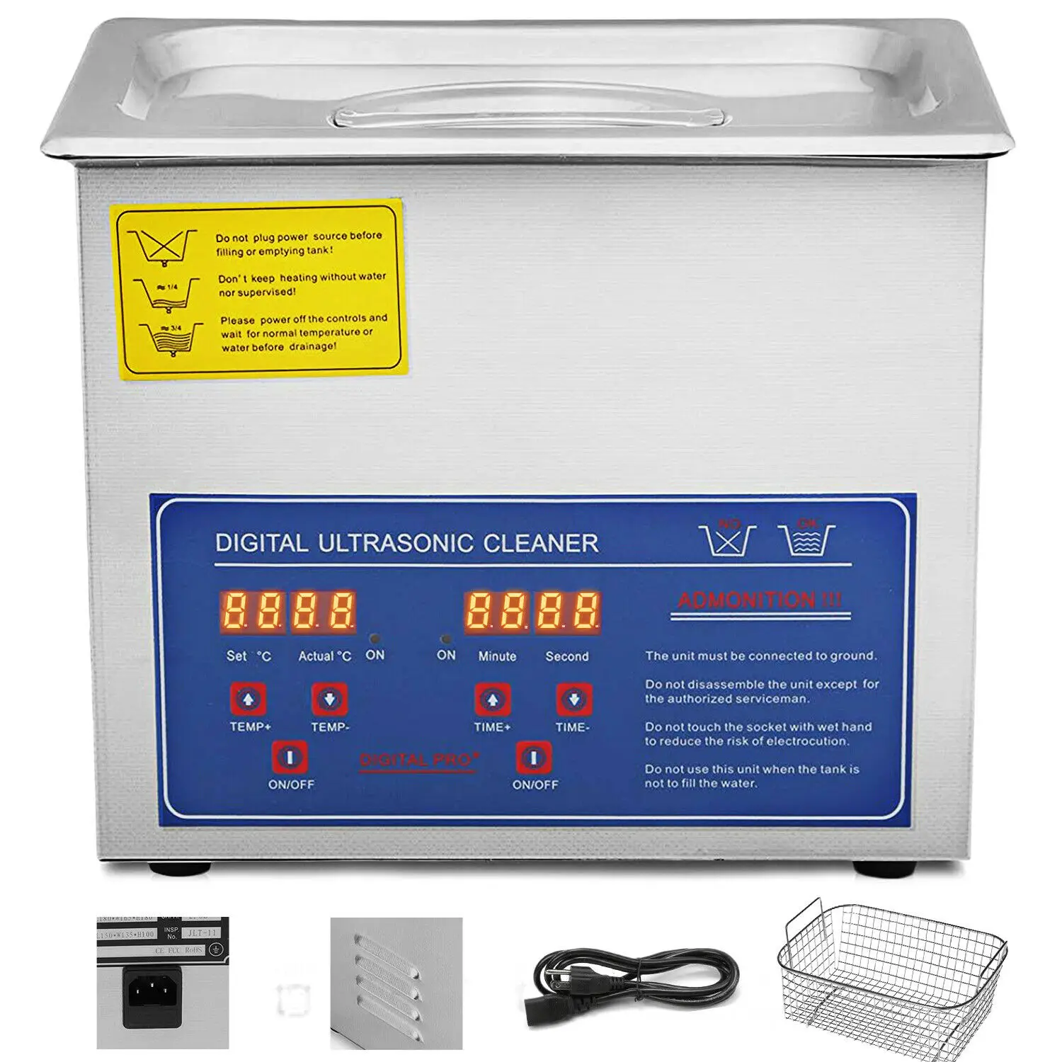 Jps20a Ultrasonic Sonic Soak Weapons Gun Cleaner 3l With Heater