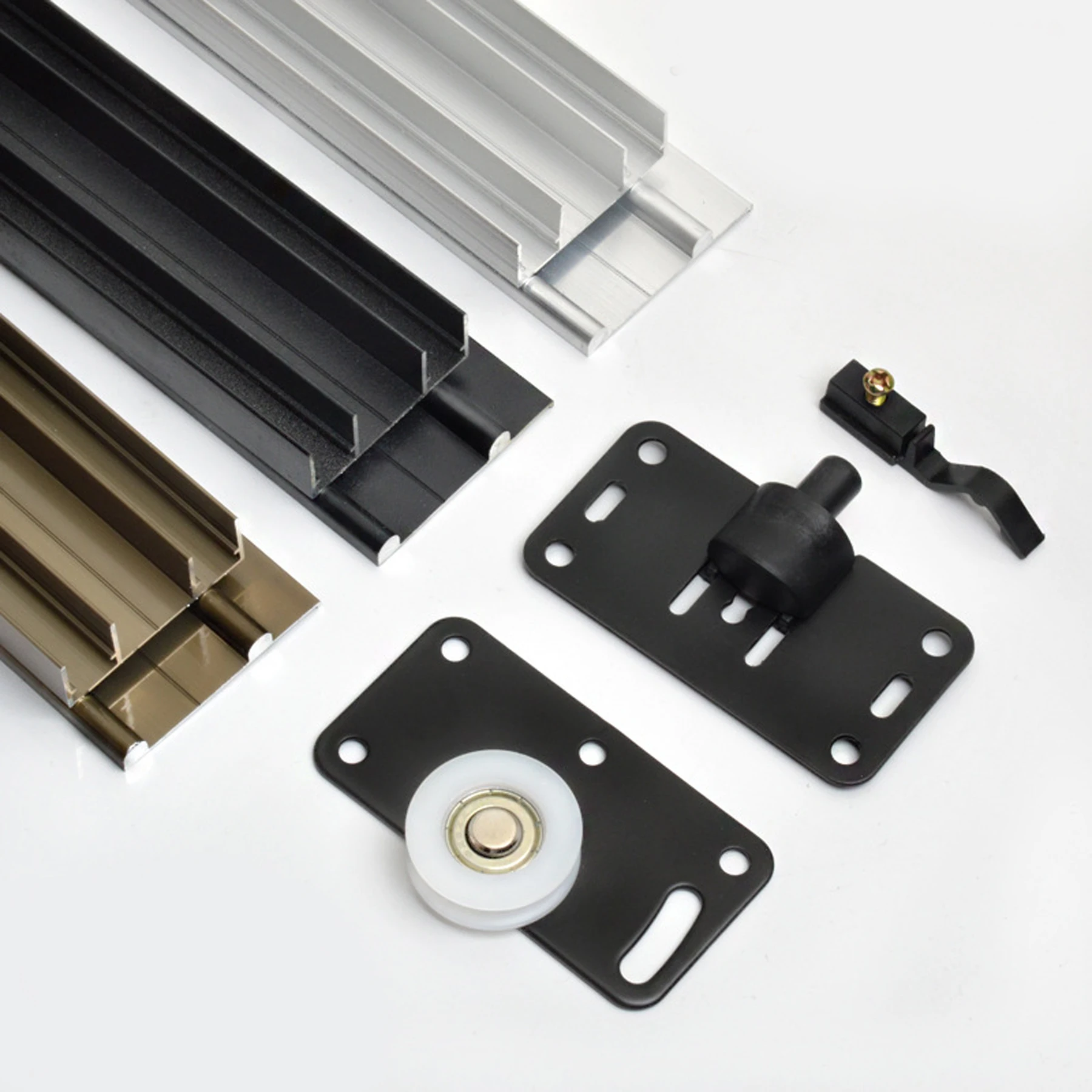 家具 家具五金  抽屉滑轨  低价格流行木门配件滑动滚轮 推拉门配件