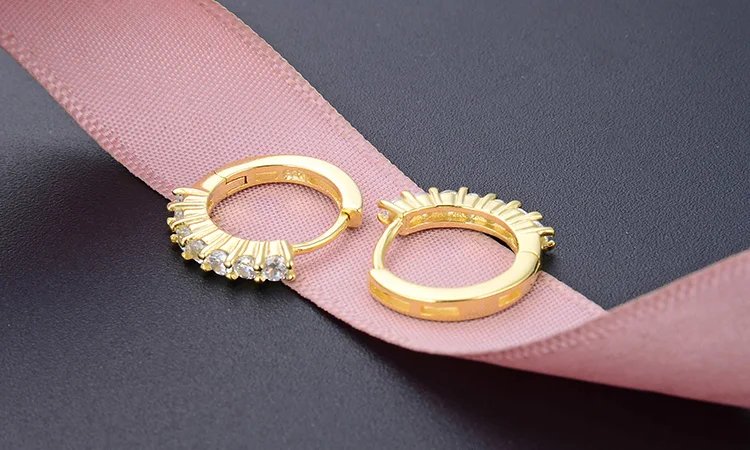 POLIVA Sterling Silver Stud Earring Cz Plain Hoop Earrings Earrings For Women