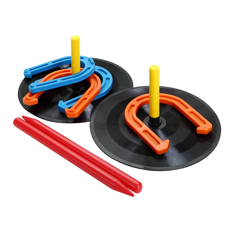 Horseshoes Hook And Ring Toss Set Beach Sport Toys Garden Yard Game Horse Shoes Horse Shoe