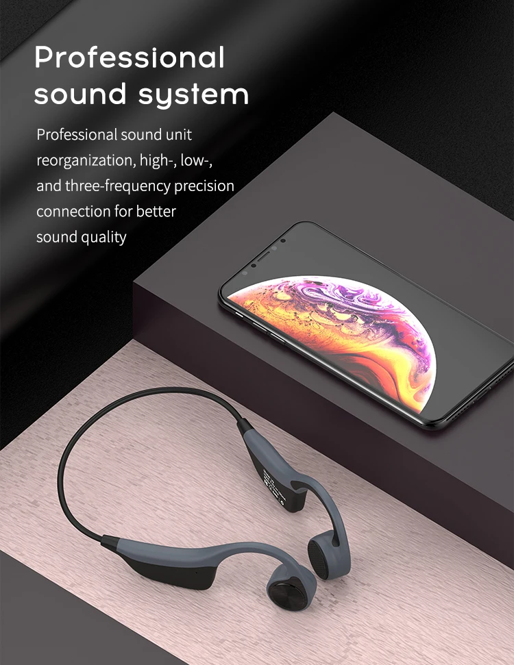 Wholesale type c OEM stereo music earbud open ear waterproof sport wireless bone conduction headset earphone - ANKUX.COM