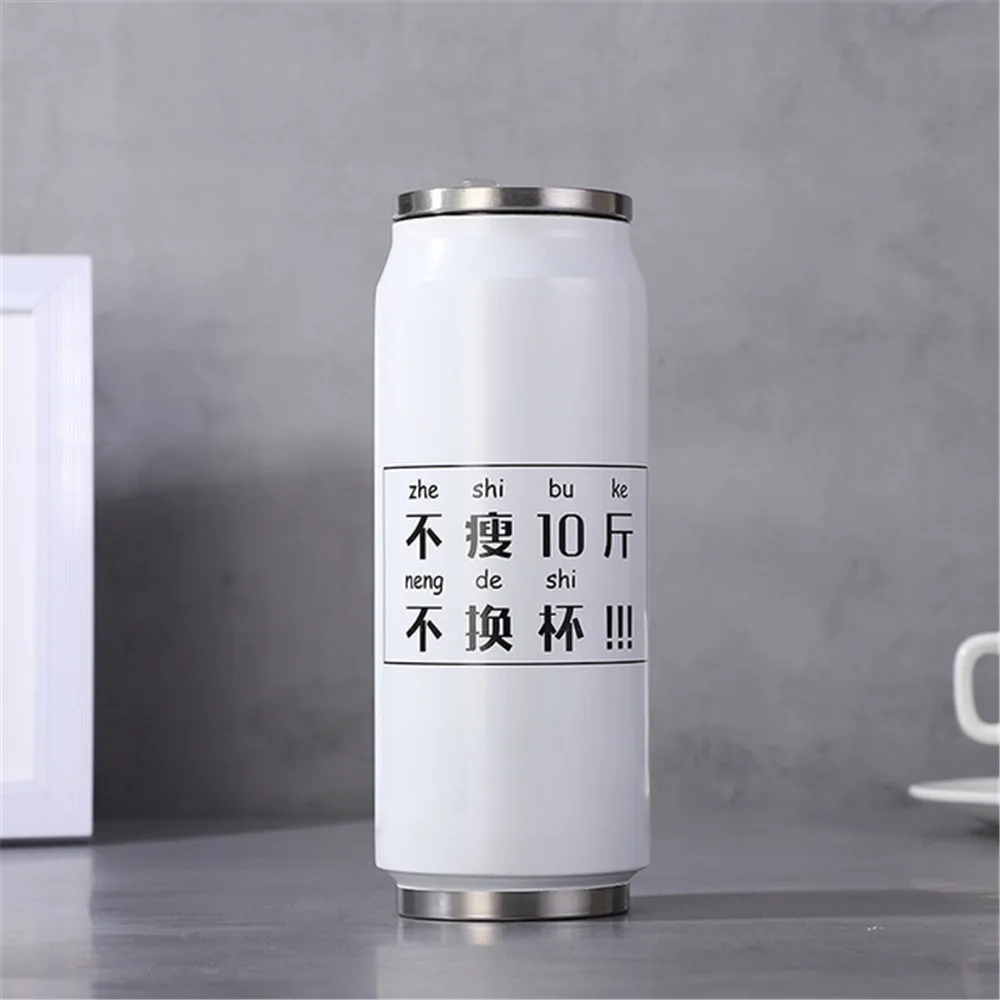 stainless steel tumbler mugs can shape double wall insulation vacuum water bottles with straws