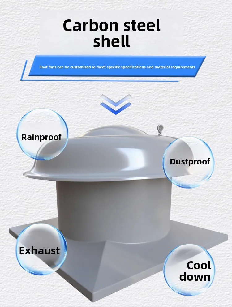 Carbon Steel Roof Fan, DWT, Explosion-Proof, 380V, Axial - detail 8