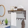 Home Furniture Manufacturers Farmhouse Style Shelves Brown Wall Mounted Coat Rack With Shelf