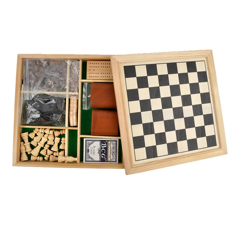 Deluxe Wooden Chess, Checker and Backgammon Set, Brown, Appears Brand New, Retails 69$