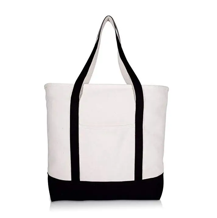 wholesale customized reusable cotton tote shopping bag heavy