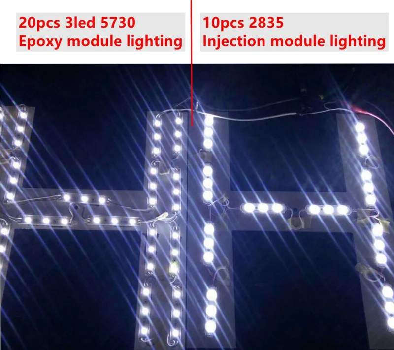 2835 injection LED Module lens 160 degree DC12V 1.5W Waterproof advertising light