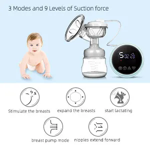 Adjustable level suction feeding pump breastmilk storage with milk bottle