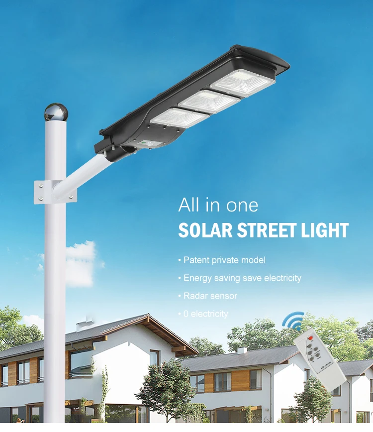 Wholesale Price ABS Outdoor Integrated All In One 20w 40w 60w LED Solar Street Lamp