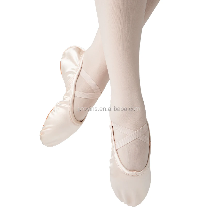 Toddler/Little Kid/Big Kid iCKER Girls Pink Ballet Dance Shoes Split Sole with Satin Ballet Slippers Flats Gymnastics Shoes BA01 