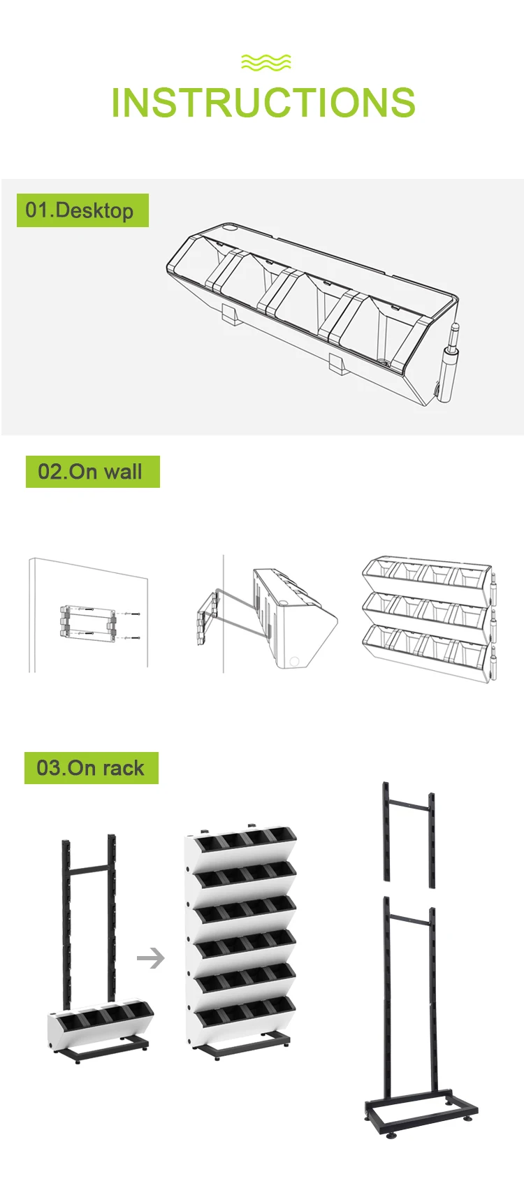 Self watering green wall GreenSun Hydrofalls for vertical garden