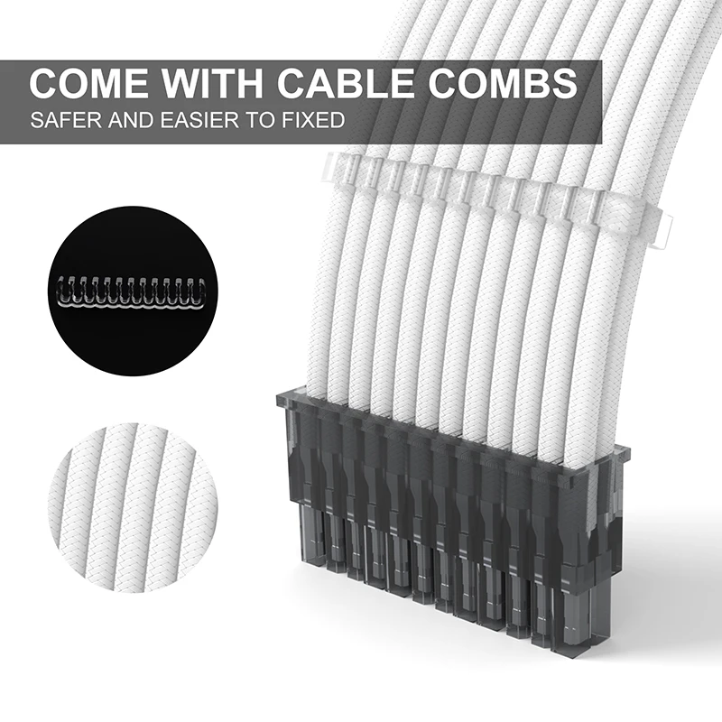 Sleeved Extension Cables Psu Extension Kit 30cm Atx 24pin,Cpu4+4p,Pcie