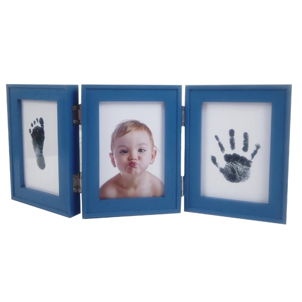 Wood Handprint Baby Footprint Frame And Photo Frame Kit My First Year