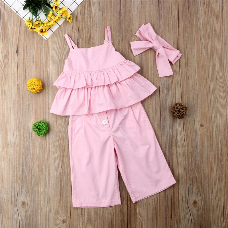 3pcs Children Summer Casual Clothing Sets Little Girls Summer Clothes ...