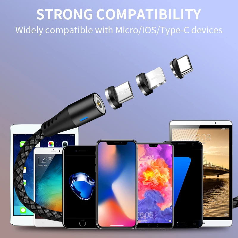 New model Electric 3 in 1 magnetic mobile phone usb charger cable magnet data cables with certificate - ANKUX.COM