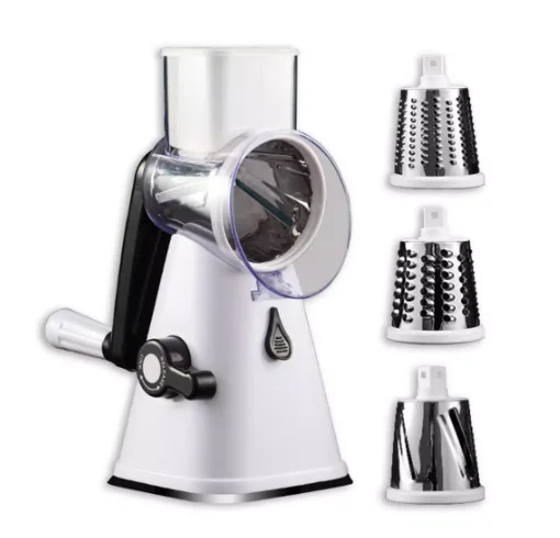 
3 In 1 Non-slip Design Multifunctional Rolling Grater Vegetable Slicer Cheese Grater Food Chopper 