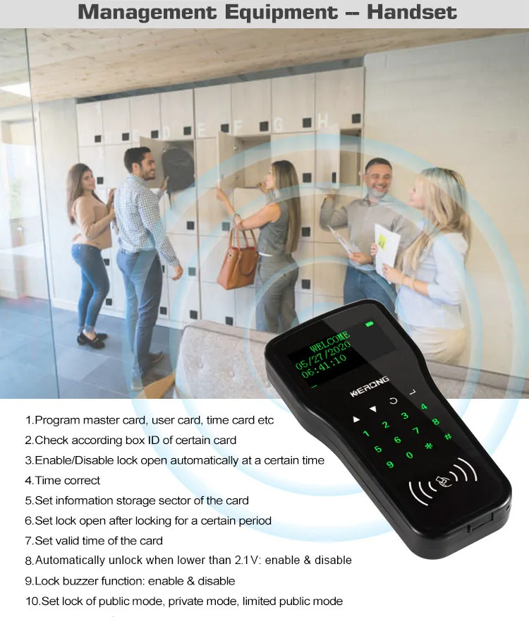 Handset-smart cabinet lock