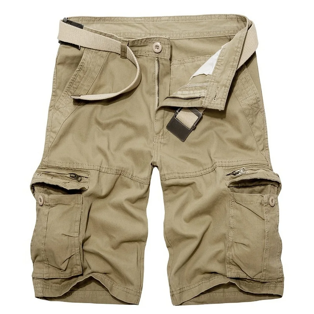 mens cargo shorts with zipper side pockets