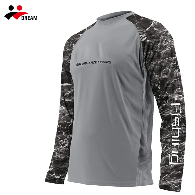 Upf 50+ Sun Protection Moisture Wicking Polyester Fishing Wear Men's
