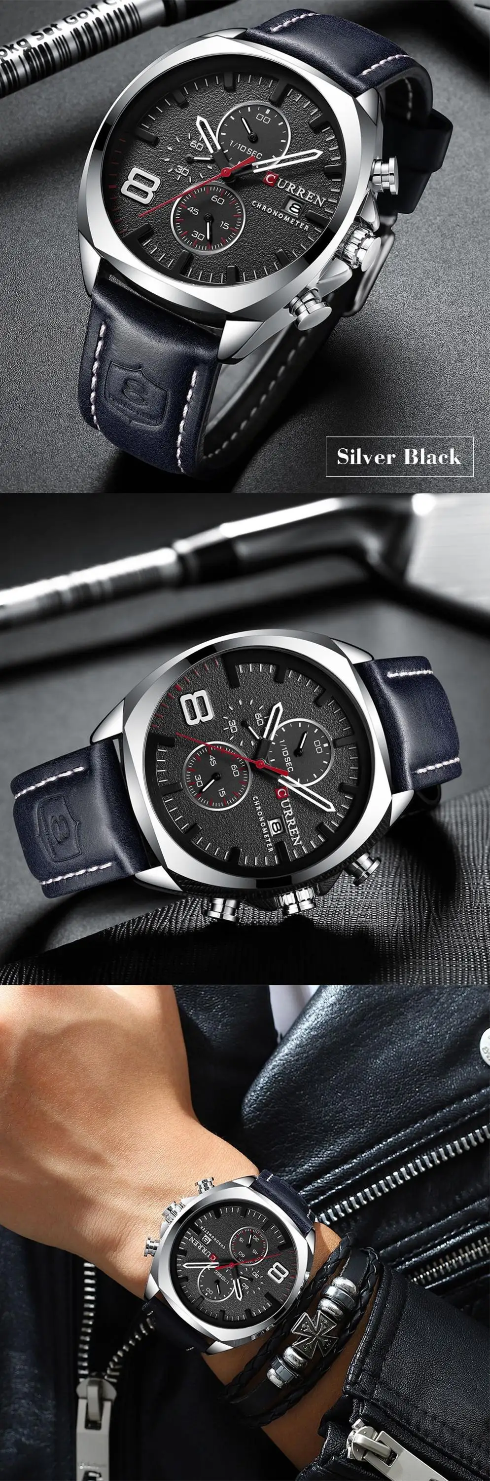 CURREN 8324 Homens Relógios De Luxo Popular Analógico 30M À Prova D' Água Quartz Watch Sport Relógio De Pulso Relogio masculino