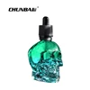 Custom colors 1oz&2oz&4oz eliquid glass skull dropper bottle