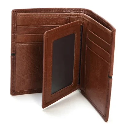 Custom Hot Sale Leather Men Money Clip Credit Card Holder  Purse