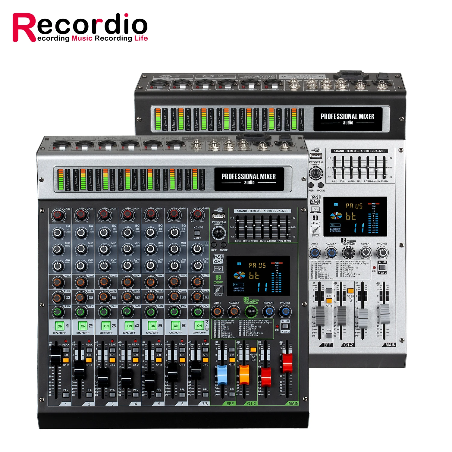 GAX-MK8 Professional Mixer - 8 Channels, 99DSP Processors