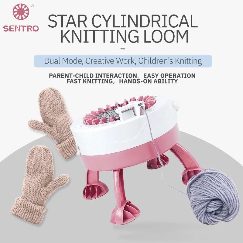 22 Pin Home Plastic Knitting Machine Toy Hand Cranked Weaving Looms Diy