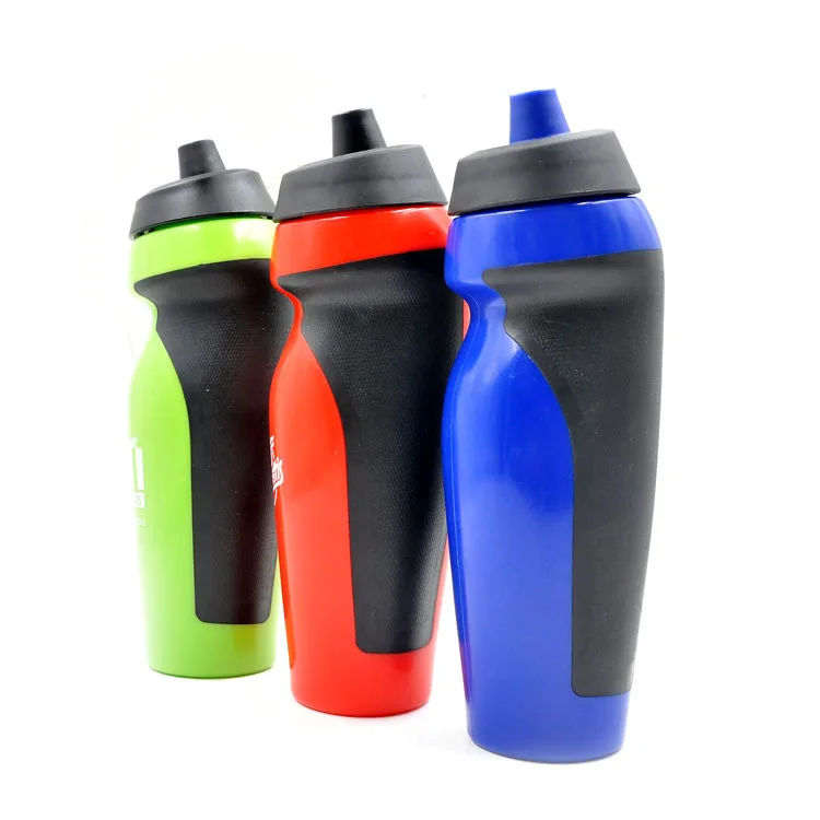 Custom 600ml Plastic Anti Slip Squeeze Sport Water Bottle With Nozzle