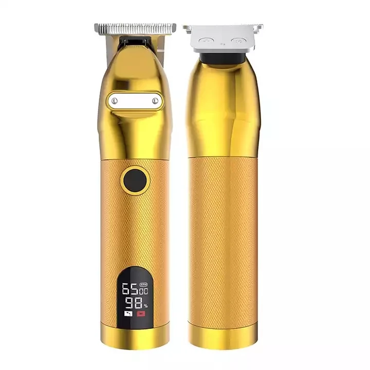 Biumart Upgraded Gold Hair Trimmer With Lcd Display Custom Logo Usb