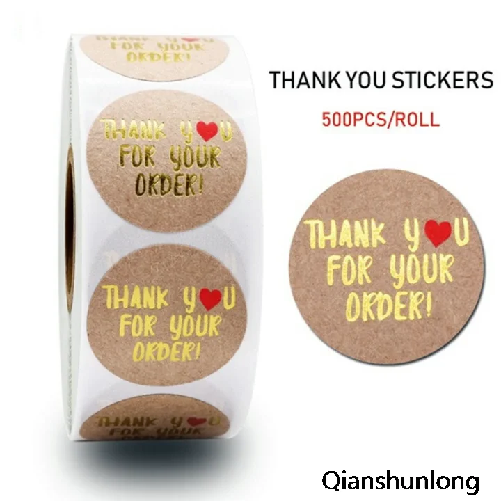 Sticker Logo/thank You Sticker For Small Business Die Cut Self Adhesive ...