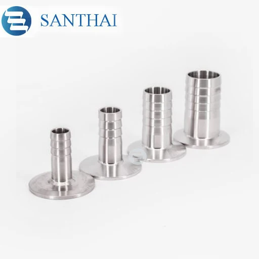 Santhai Brand Sanitary Stainless Steel SS304/SS316L DIN 3A ISO Weld Pipe Tri Clamp Ferrule Pipe fittings Tri Clamp Hose Barb