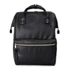 pu pathc logo oem project black pu leather diaper backpack
