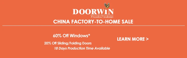 Doorwin Modern Design Wholesale Direct Sale Waterproof Ready Made Exterior Thermally Broken Aluminum Folding Doors For House